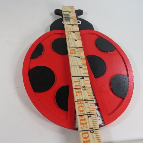 Ladybug 1/4" thick wood wall decor dimensional 13" tall - Picture 6 of 8